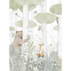 4MURS Papier peint panoramique L Calm forest small life Multicolore Satiné