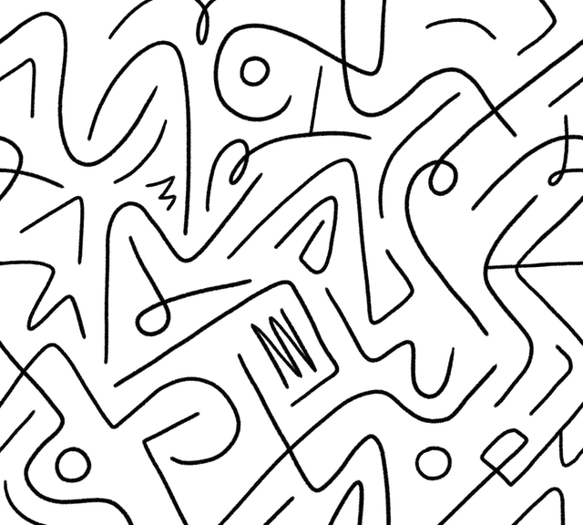 4MURS Papier peint panoramique XL BLACK LINES 300 x 270 cm