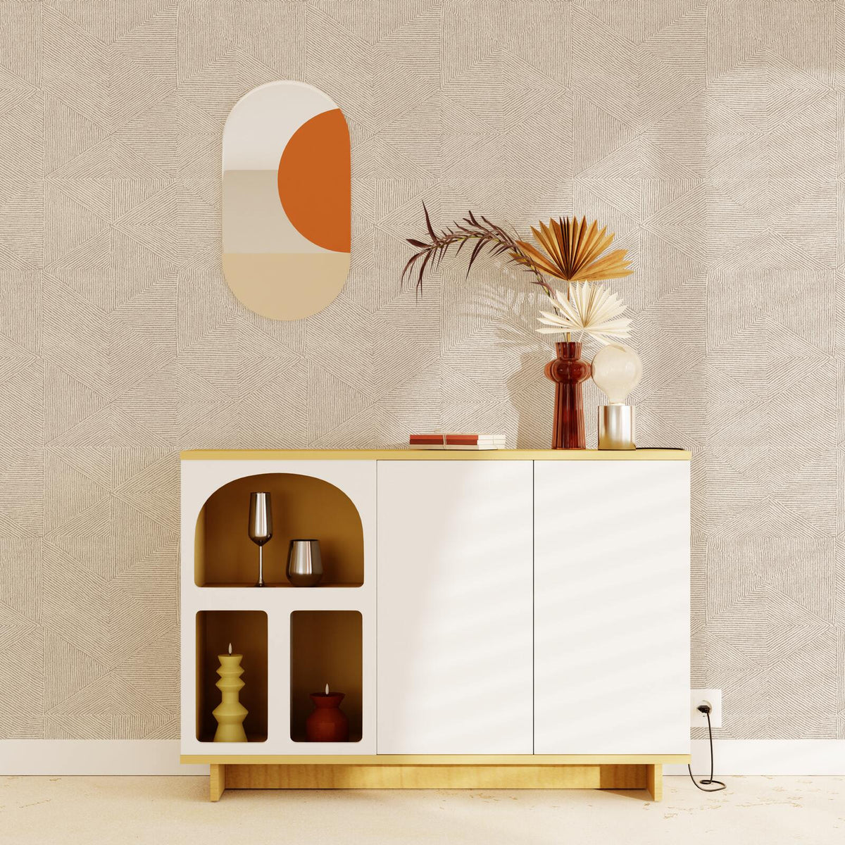 Papier peint intissé Boubacar Beige