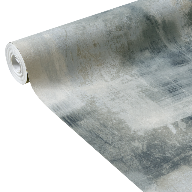 Papier peint intissé CLAPTOWN coloris gris béton bleuté