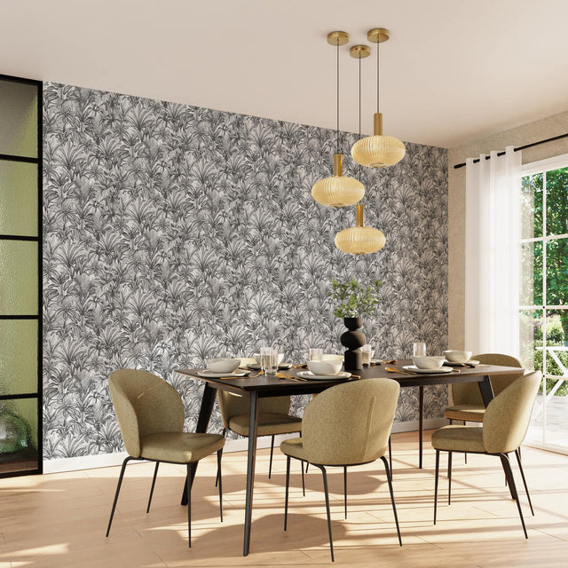 Papier peint intissé JEBHA coloris anthracite