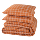 4MURS Parure de lit en toile de coton Crafted check Camel