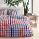 4MURS Parure de lit en toile de coton Cassan Rouge