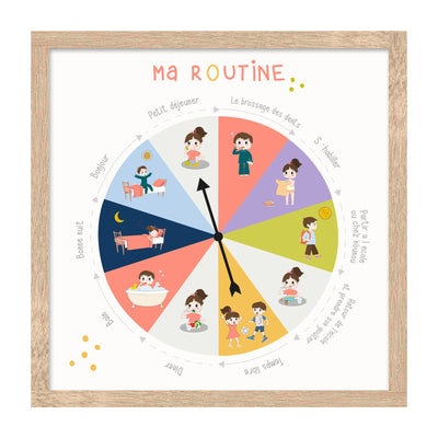 4MURS Tableau embelli Ma routine Multicolore