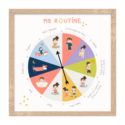 4MURS Tableau embelli Ma routine Multicolore