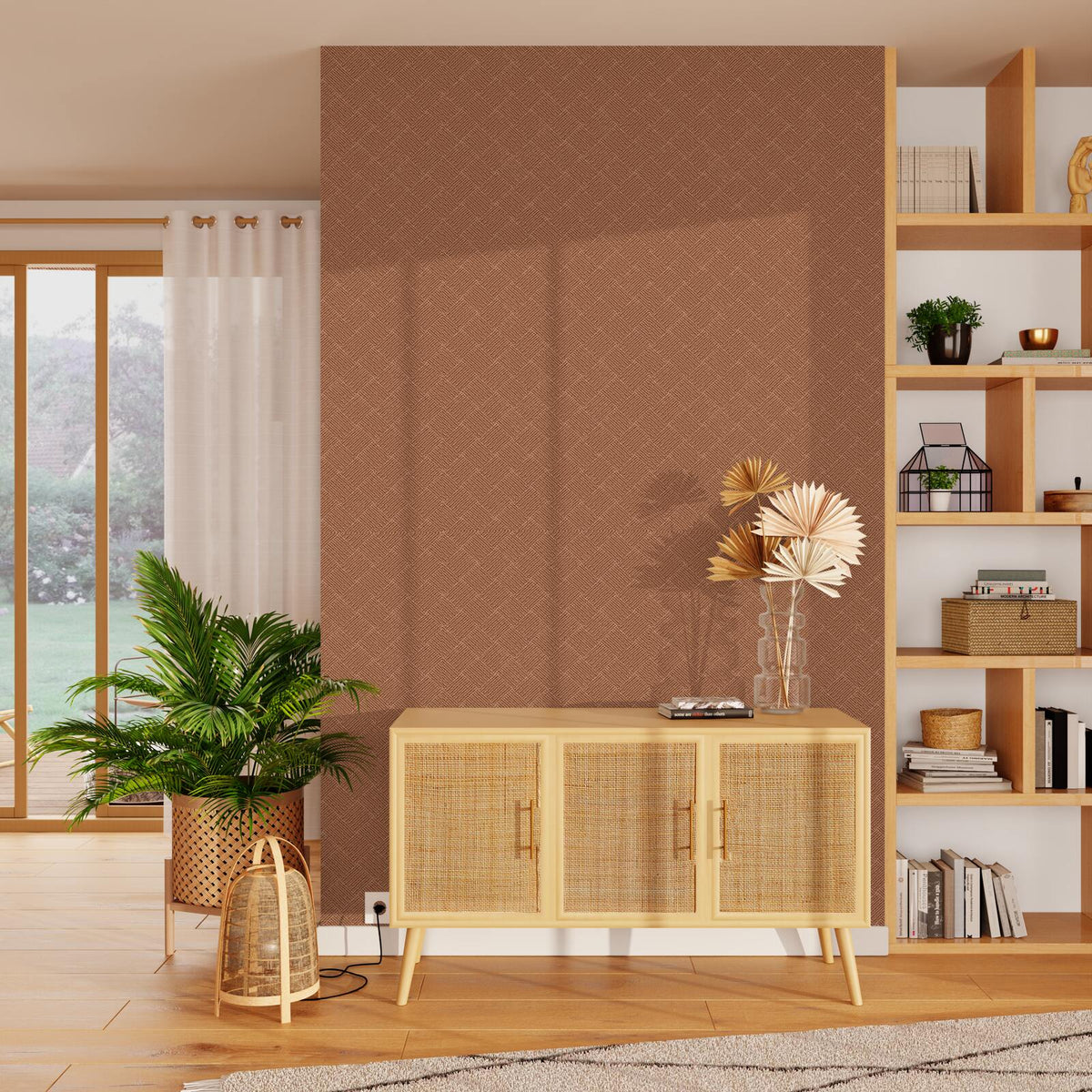 4MURS Papier peint intissé Mahdi Terracotta