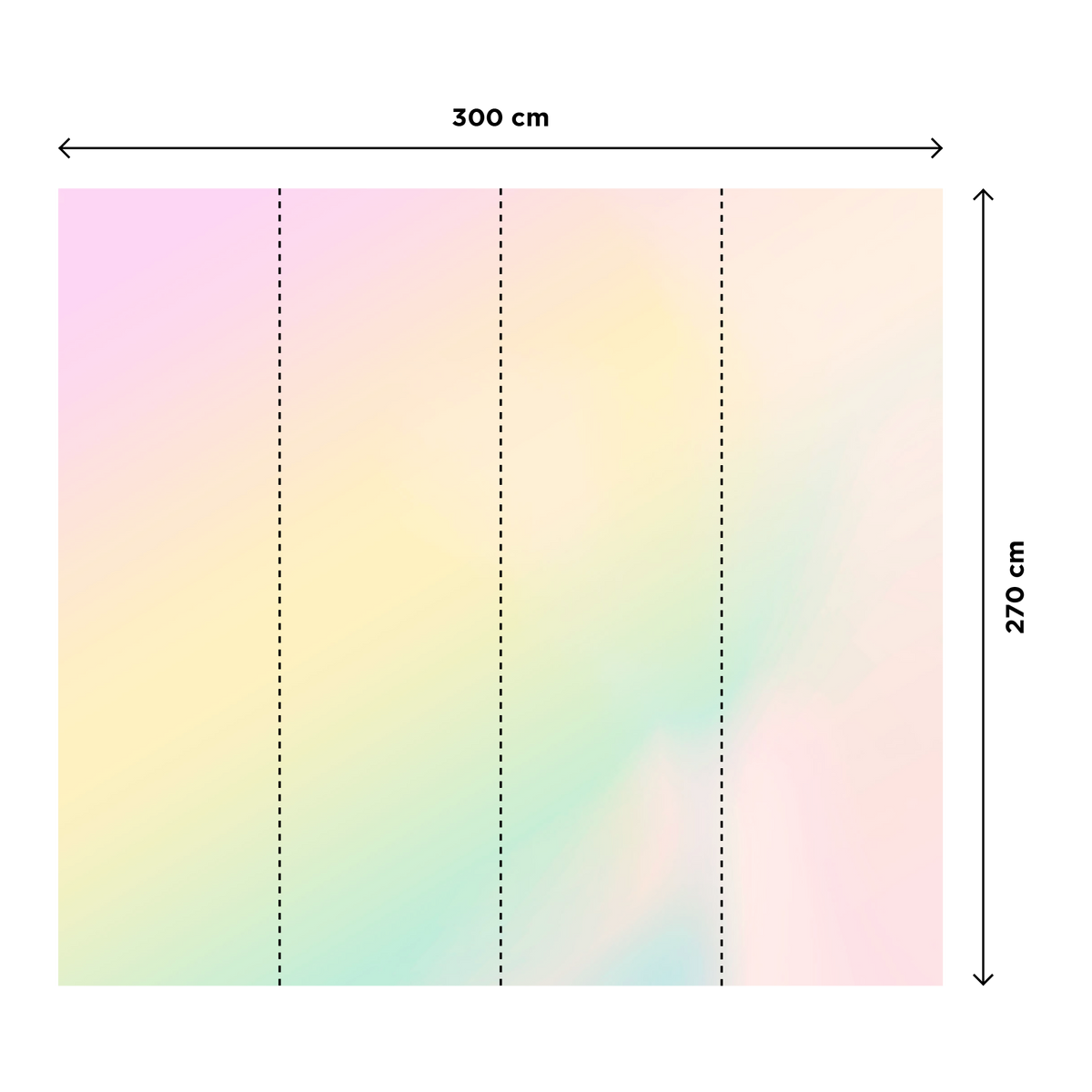 4MURS Papier peint panoramique XL Gradient Multicolore Satiné