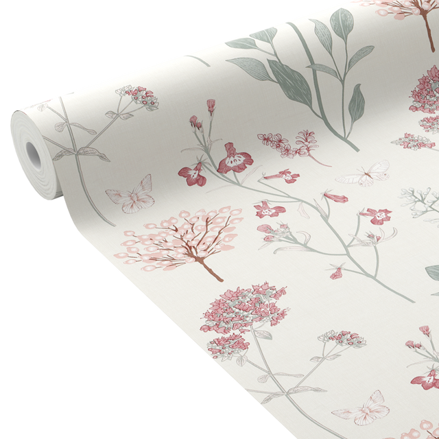 Papier peint intissé LOUISE coloris vert de gris