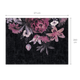 Papier peint panoramique XL Illana Rose camélia et noir Satiné