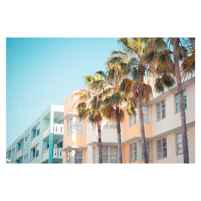 4MURS Tableau en verre MIAMI coloris bleu pastel