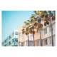 4MURS Tableau en verre Miami Bleu pastel