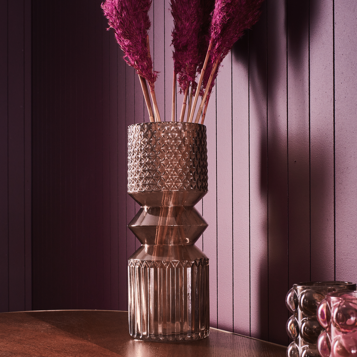 Vase Trio degrade rose Rose