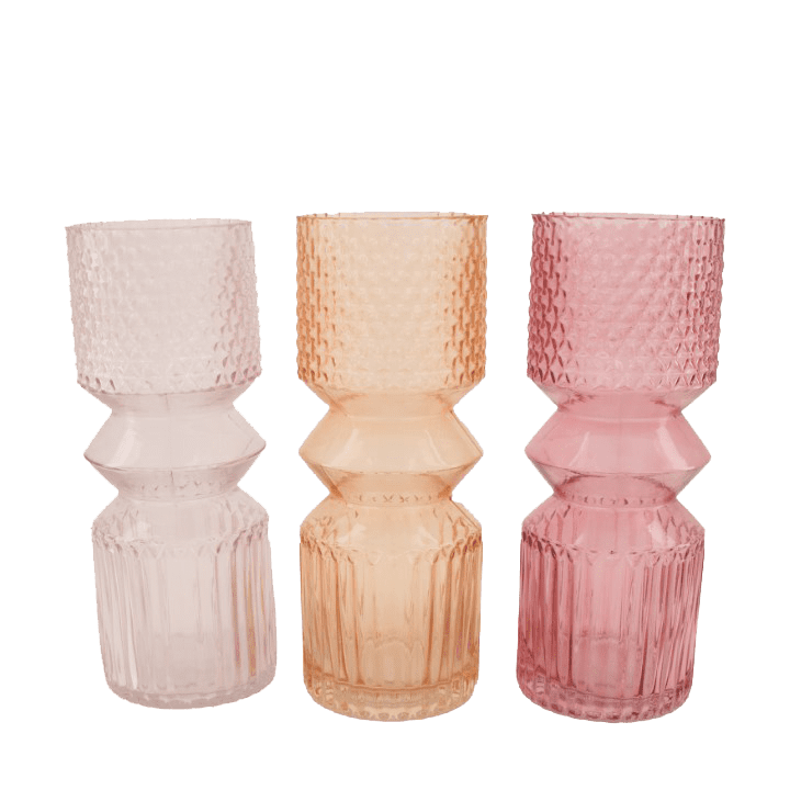 Vase Trio degrade rose Rose