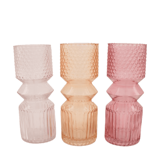 Vase TRIO DEGRADE ROSE coloris rose