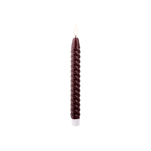 Bougie LED VOLUTA coloris bordeaux diamètre 2 cm