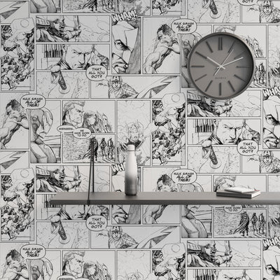 Papier peint intissé Marvel bd Blanc