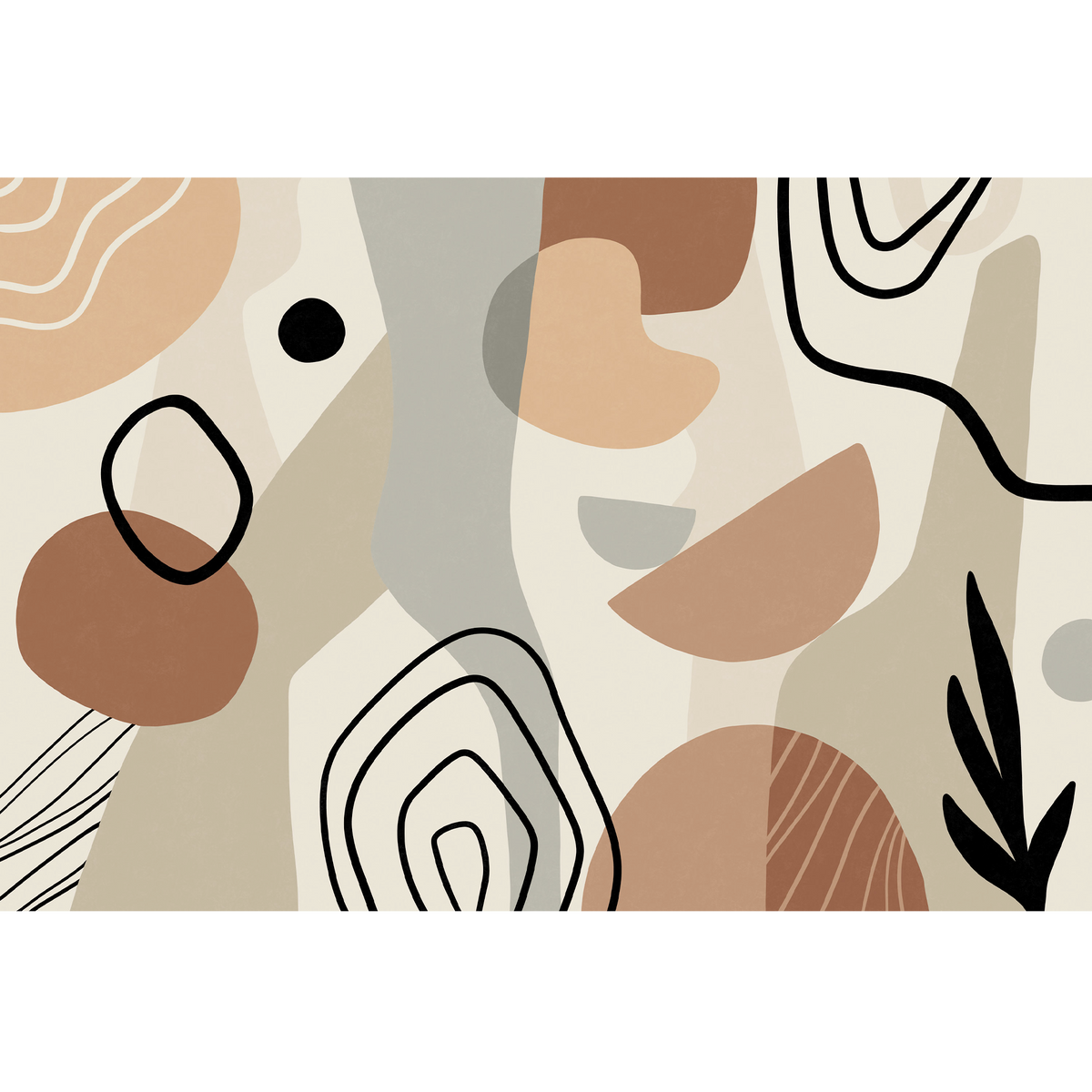 4MURS Papier peint panoramique XL Form art Multicolore Mat