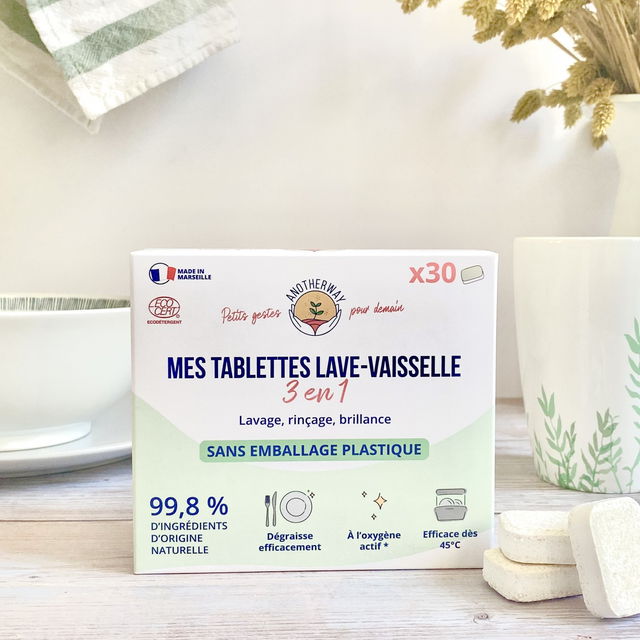ANOTHER WAY Tablettes lave-vaisselle 3 EN 1 coloris vert