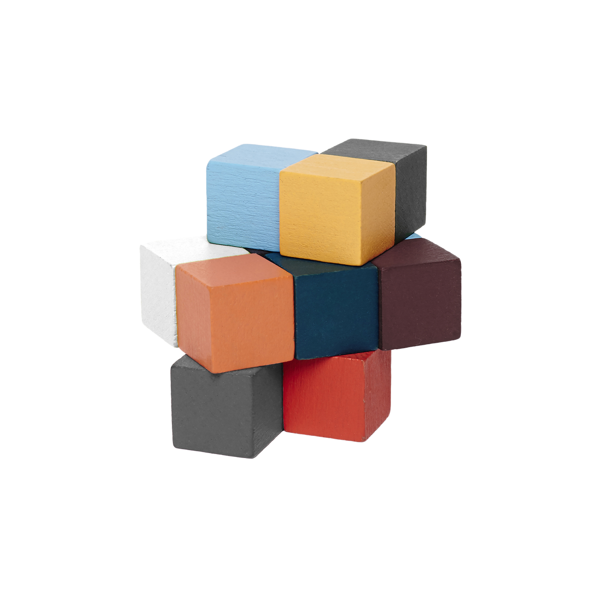 KIKKERLAND Casse-tête en bois Casse tête coloré 3d Multicolore