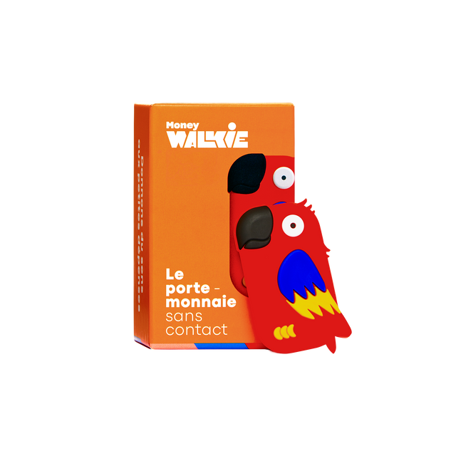 MONEY WALKIE Objet connecté PERROQUET rouge