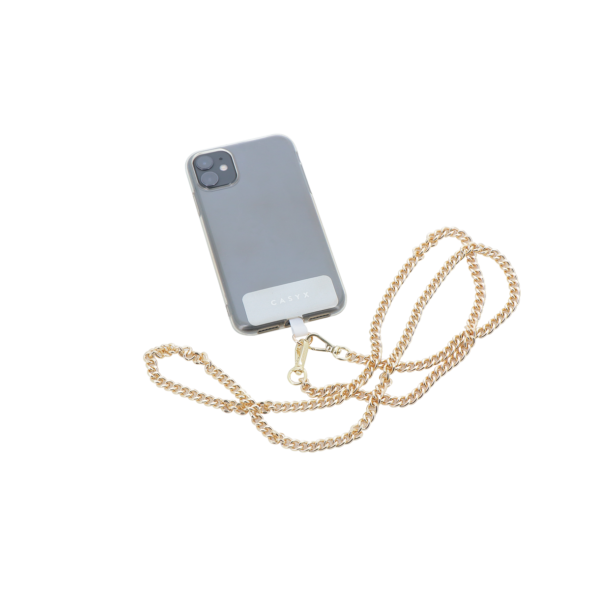 CASYX Cordon de téléphone Universel chaine or intense Or