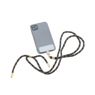 CASYX Cordon de téléphone Universel precieux Noir