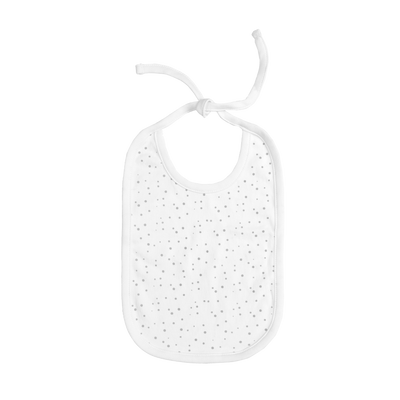 BAMBAM Bavoir Petit pois Blanc