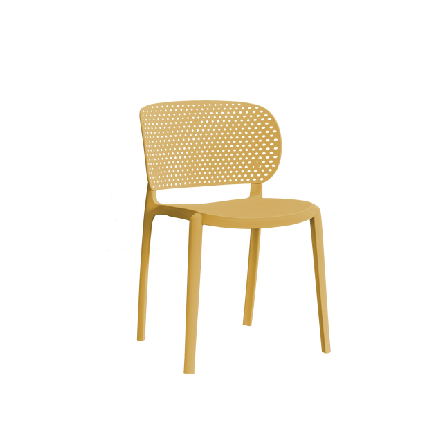 4MURS Chaise LUISA coloris jaune moutarde