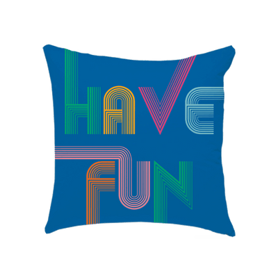 4MURS Coussin Have fun Bleu roi