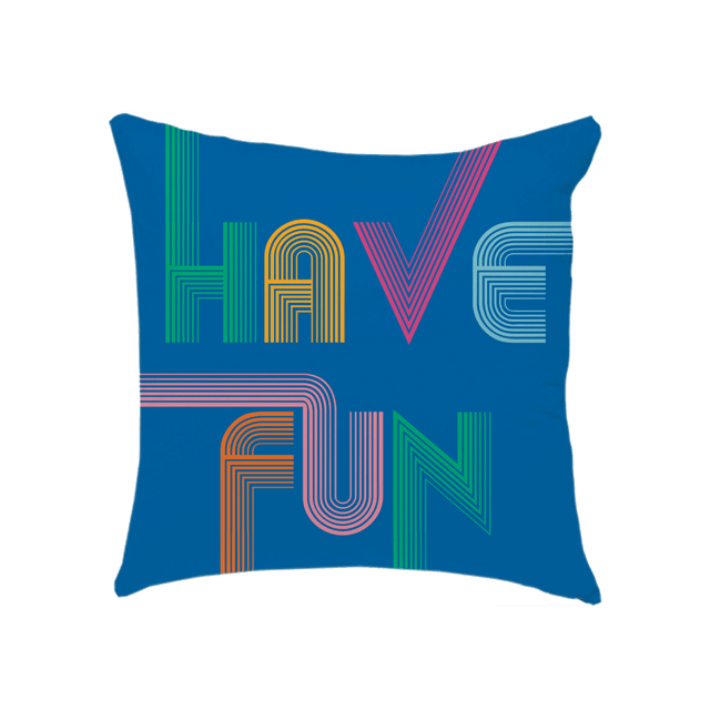 4MURS Coussin HAVE FUN coloris bleu roi 40 x 40 cm