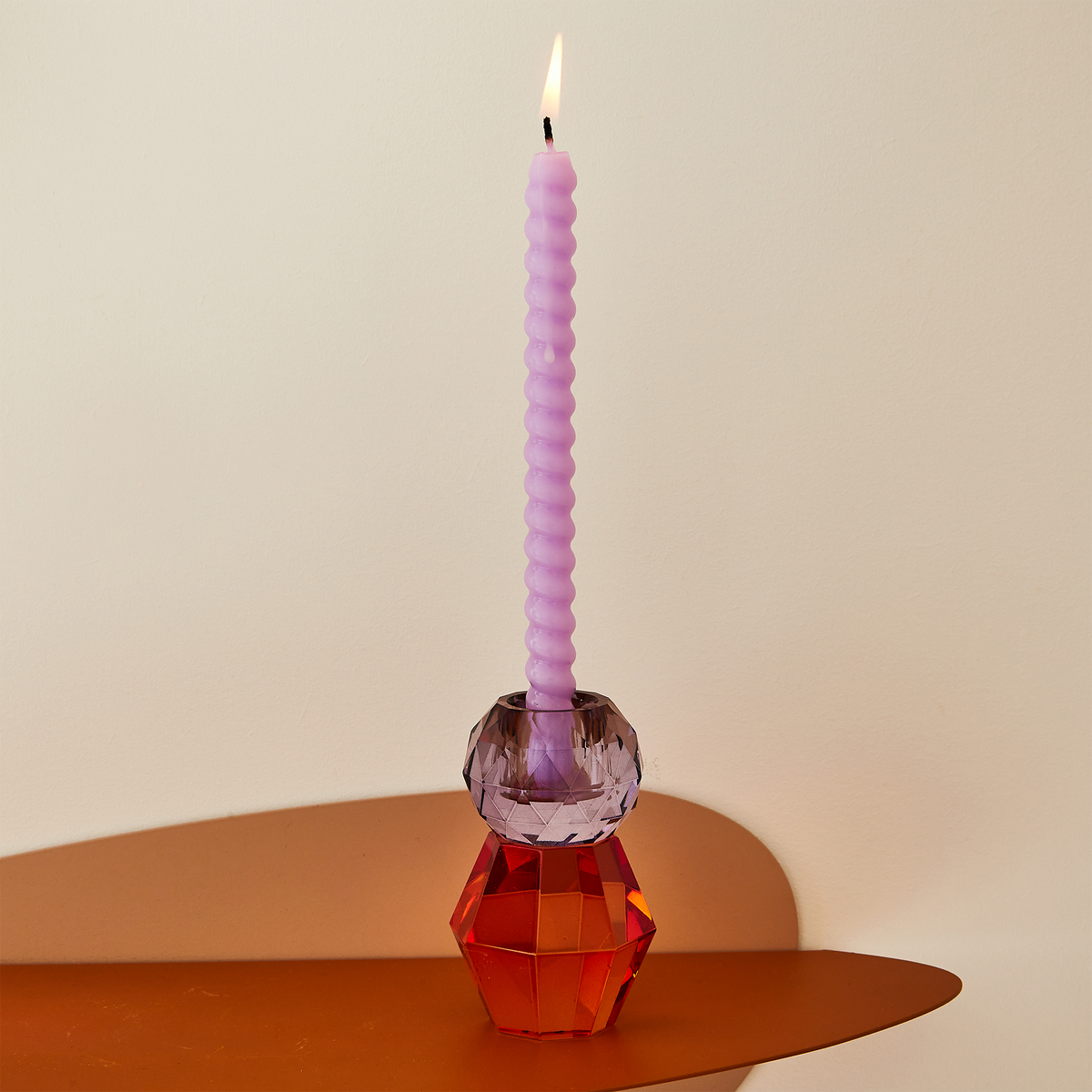 Bougeoir Kolloni Orange, violet, rose