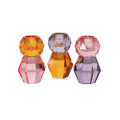 Bougeoir Kolloni Orange, violet, rose