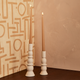 Bougeoir Glaze Blanc cassé