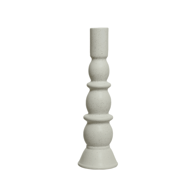 Bougeoir GLAZE coloris blanc cassé