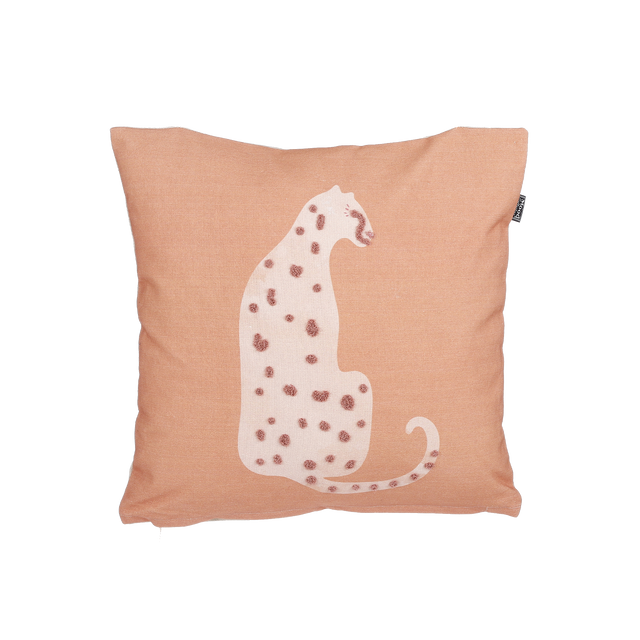 Coussin MAURITIUS coloris pêche 45 x 45 cm