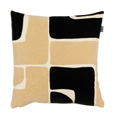 Coussin Kubu Noir/beige