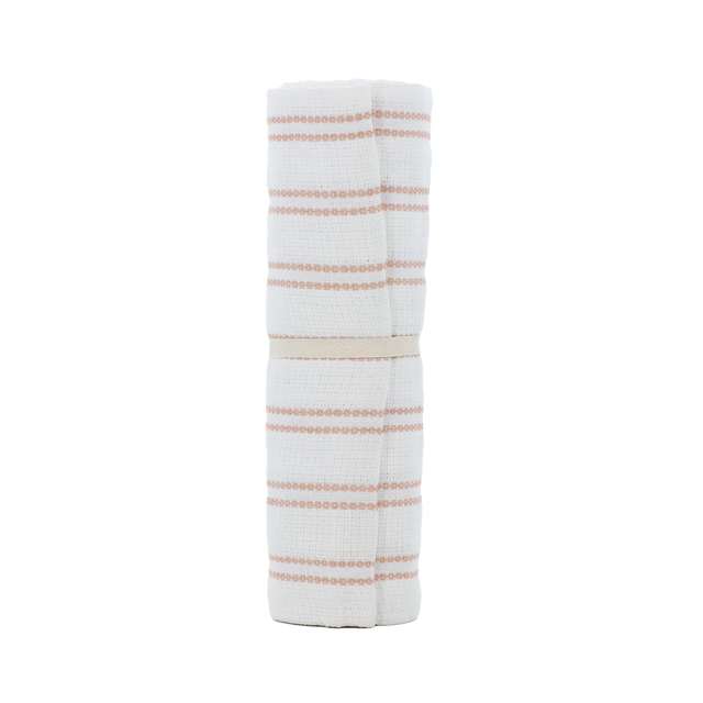 Plaid coton MINDY coloris beige rosé