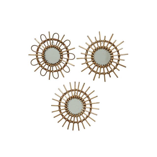 Miroir en bois MATAHA 40 x 40 cm