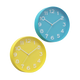 Horloge en plastique Odessa Assorti bleu et jaune