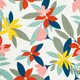 4MURS Papier peint intissé Florya Multicolore