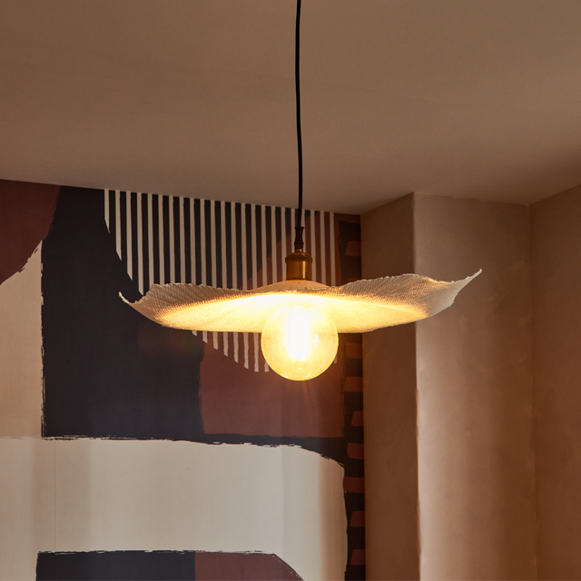 Abat-jour LOUISE coloris blanc 7 x 54 cm diamètre 54 cm