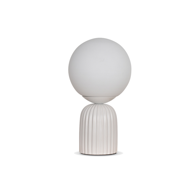 Lampe à poser PENELOPE coloris blanc 26,5 x 15 cm