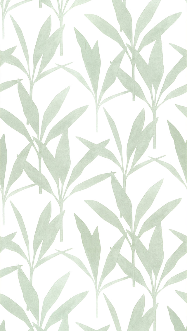 Papier peint intissé LAURIE coloris vert de gris