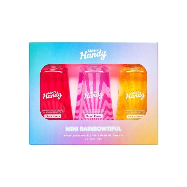 Merci Handy Coffret cosmétique MINI RAINBOWTIFUL Cerise, fleur, monoi
