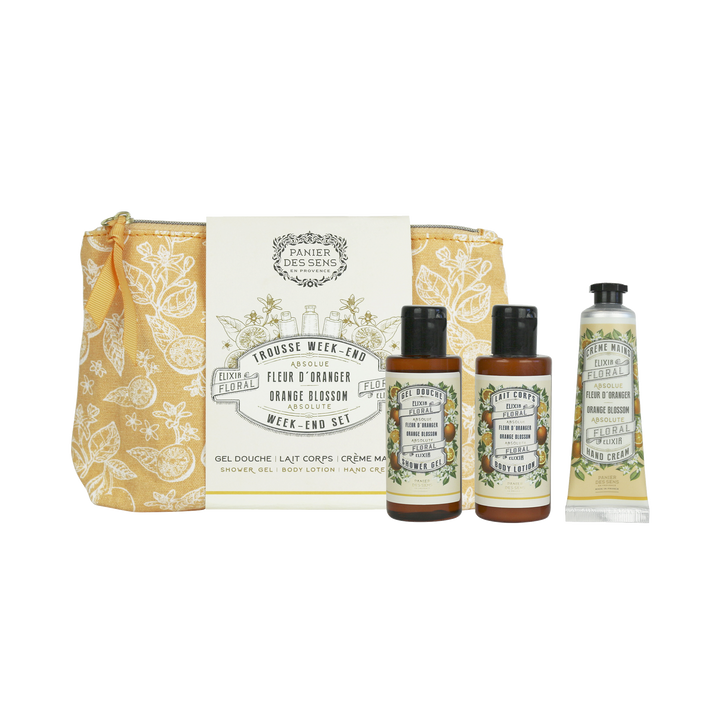 PANIER DES SENS Coffret cosmétique Trousse week-end fleur d'oranger Jaune Fleur d'oranger 170ML