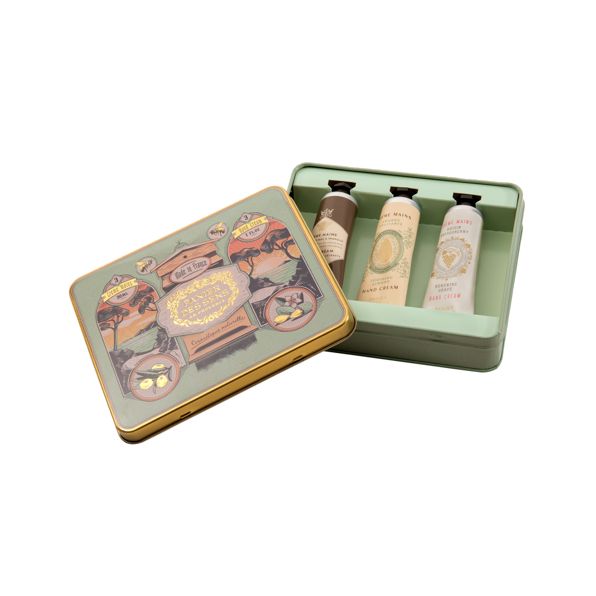 PANIER DES SENS Coffret cosmétique Les intemporels Vert Raisin, amande, miel 90ML