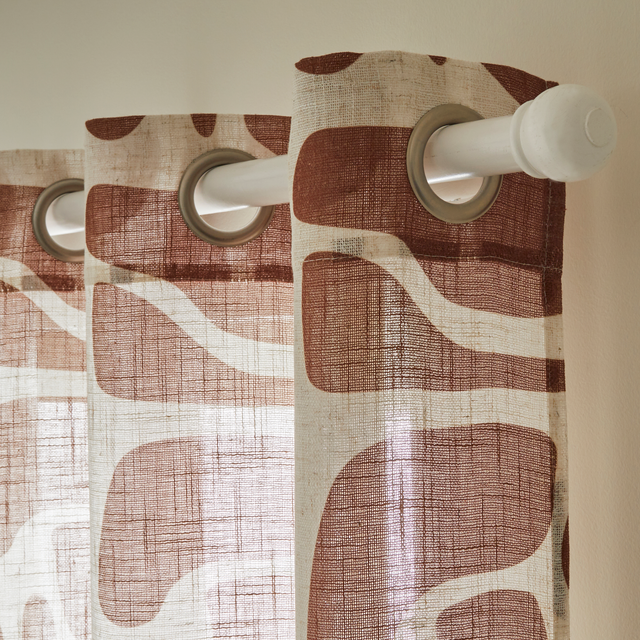 Voilage NYOS coloris terre de sienne 140 x 240 cm