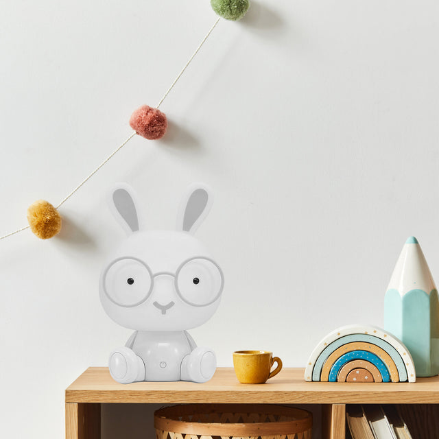 Lampe à poser BUNNY coloris blanc 30,5 x 19 cm