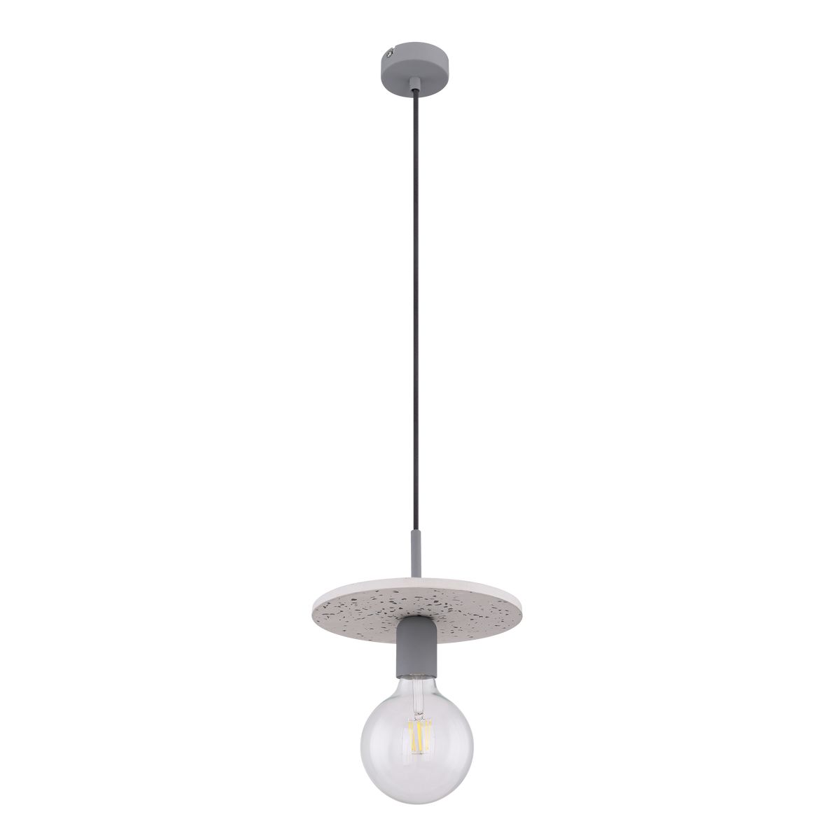Suspension Edmund Gris et blanc
