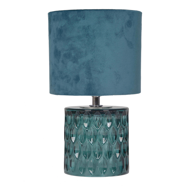 Lampe à poser BEAUTY coloris bleu 28 x 15 cm
